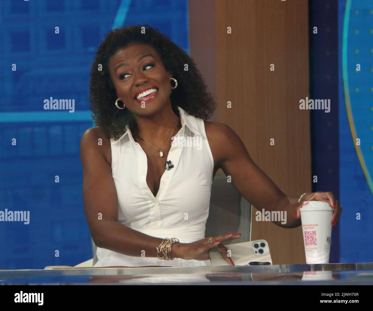 September 05, 2022 Janai Norman, on the set of Good Morning America in