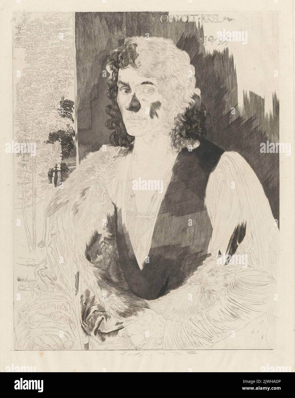 Portrait dOswald Krell (large), state IIII. Jasiński, Feliks Stanisław  (1862-1901), graphic artist, Dürer, Albrecht (1471-1528), painter Stock  Photo - Alamy