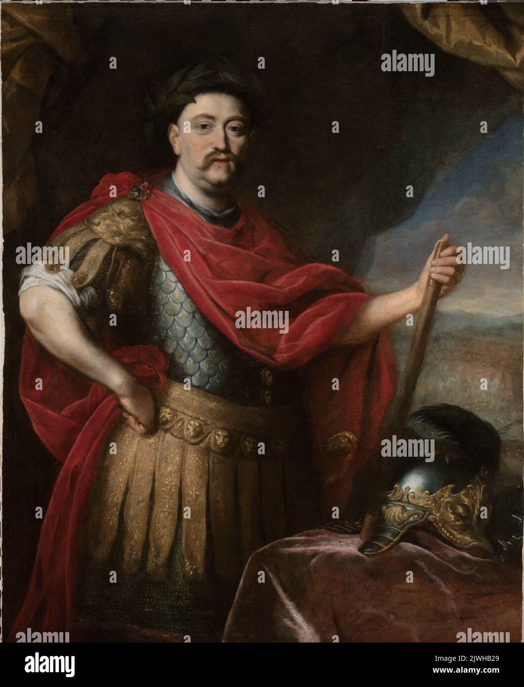 Portrait of John III Sobieski (1629–1696), King of Poland. Schultz, Daniel (ca 1615-1683), painter, Szymonowicz-Siemiginowski, Jerzy Eleuter (ca 1660-1711), painter, Stech, Andreas (1635-1697), painter Stock Photo