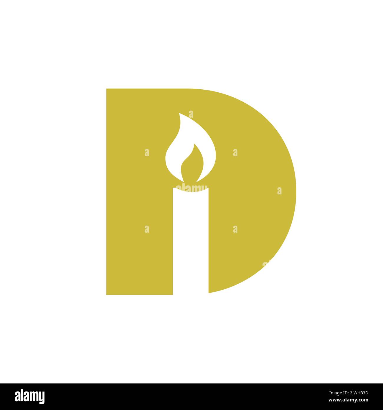 Letter D Candle Logo Design For Event, Celebration and Party Symbol ...