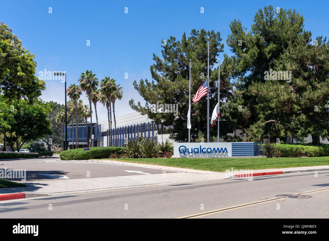 san-diego-california-usa-july-9-2022-qualcomm-headquarters-in-san
