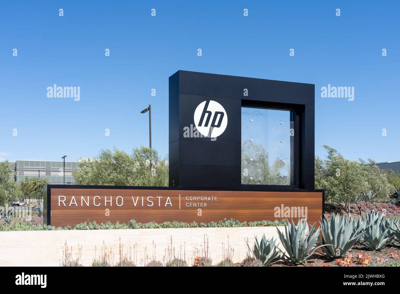 Hp Rio Rancho Building San Diego, CA, USA - July 9, 2022: A HP logo at Rancho Bernardo ...