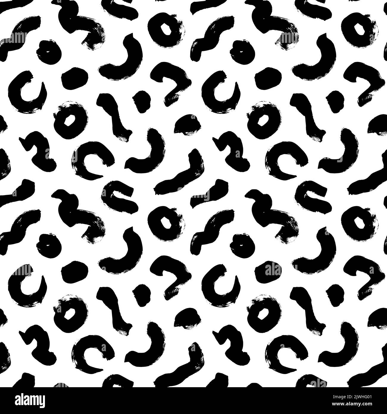 Organic hand drawn vecotr shapes seamless pattern Stock Vector Image ...