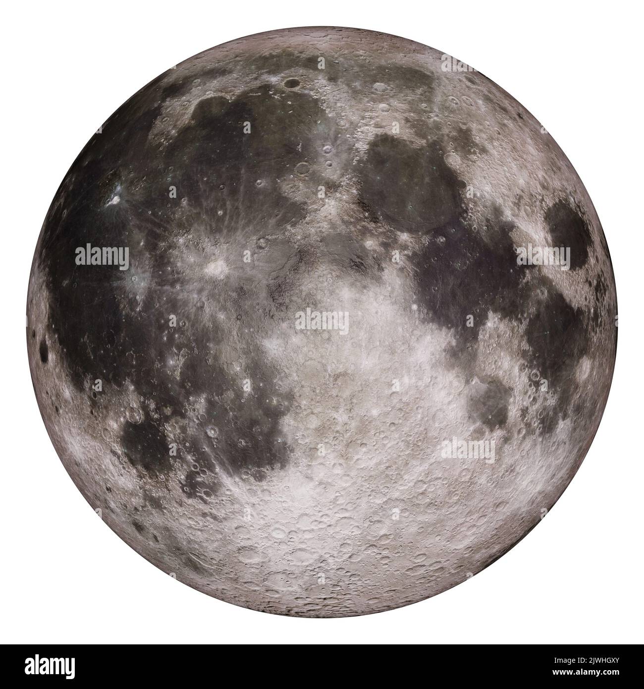 planet Earth's Moon, isolated on white background Stock Photo - Alamy