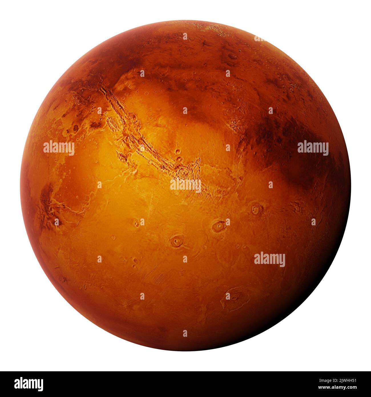 Mars, the red isolated on white background Stock Photo Alamy