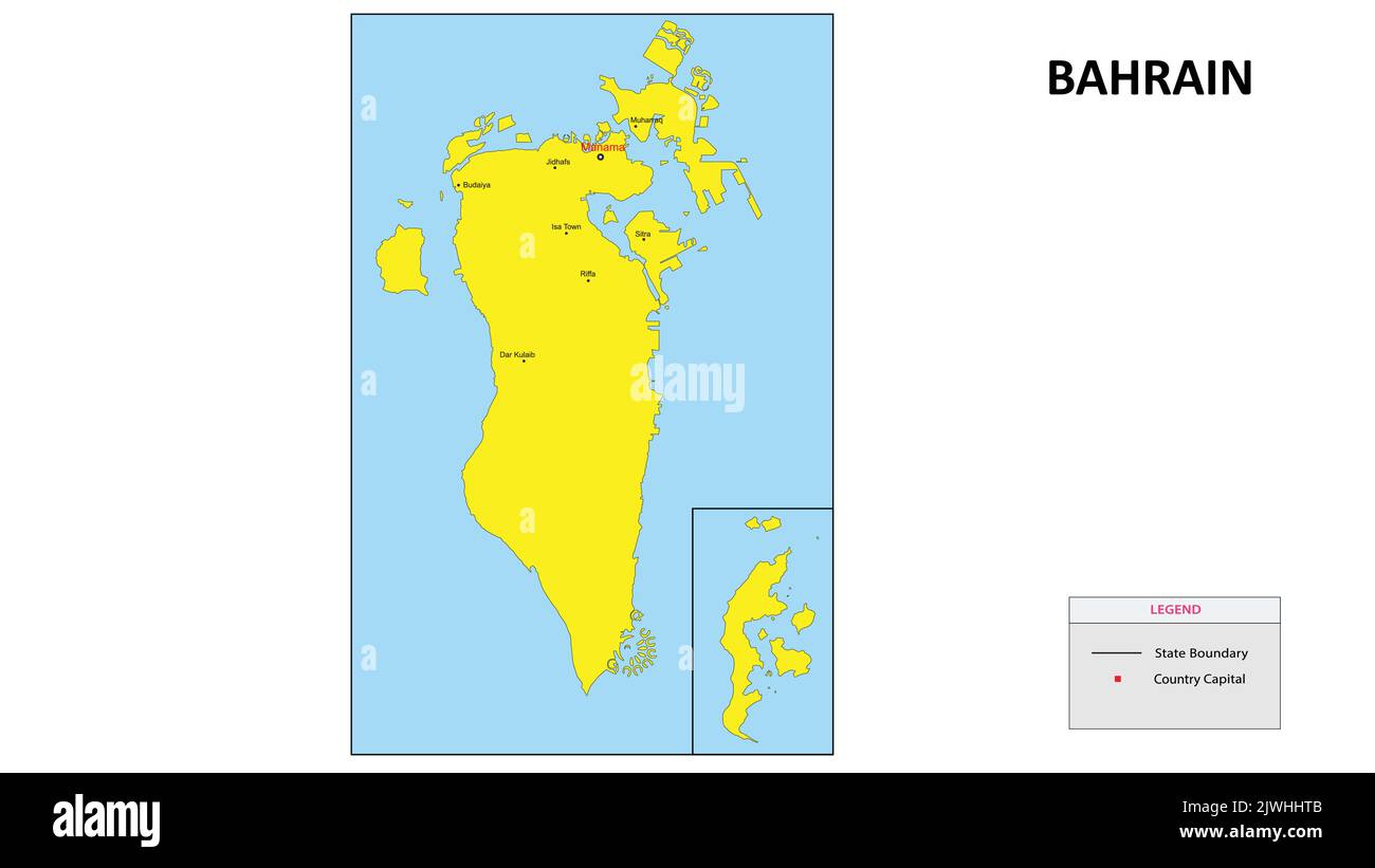 Qatar political map Cut Out Stock Images & Pictures - Alamy