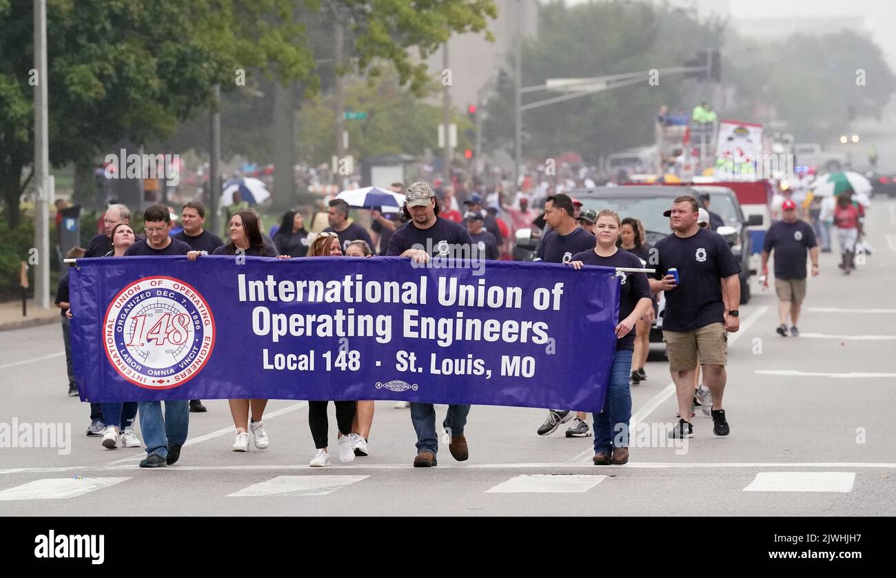 St. Louis, United States. 05th Sep, 2022. The Operating Engineers join