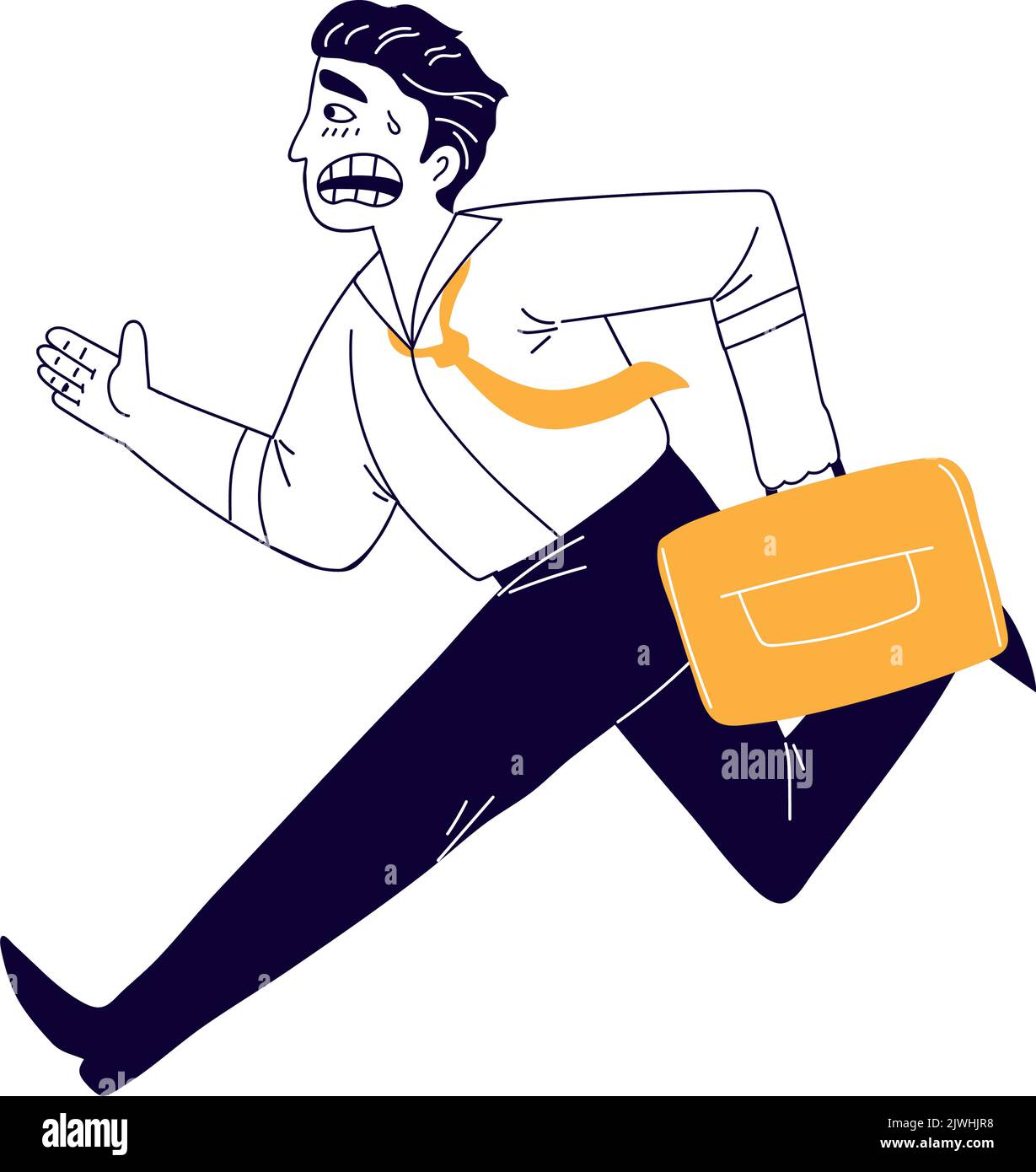 running businessman with briefcase Stock Vector Image & Art - Alamy