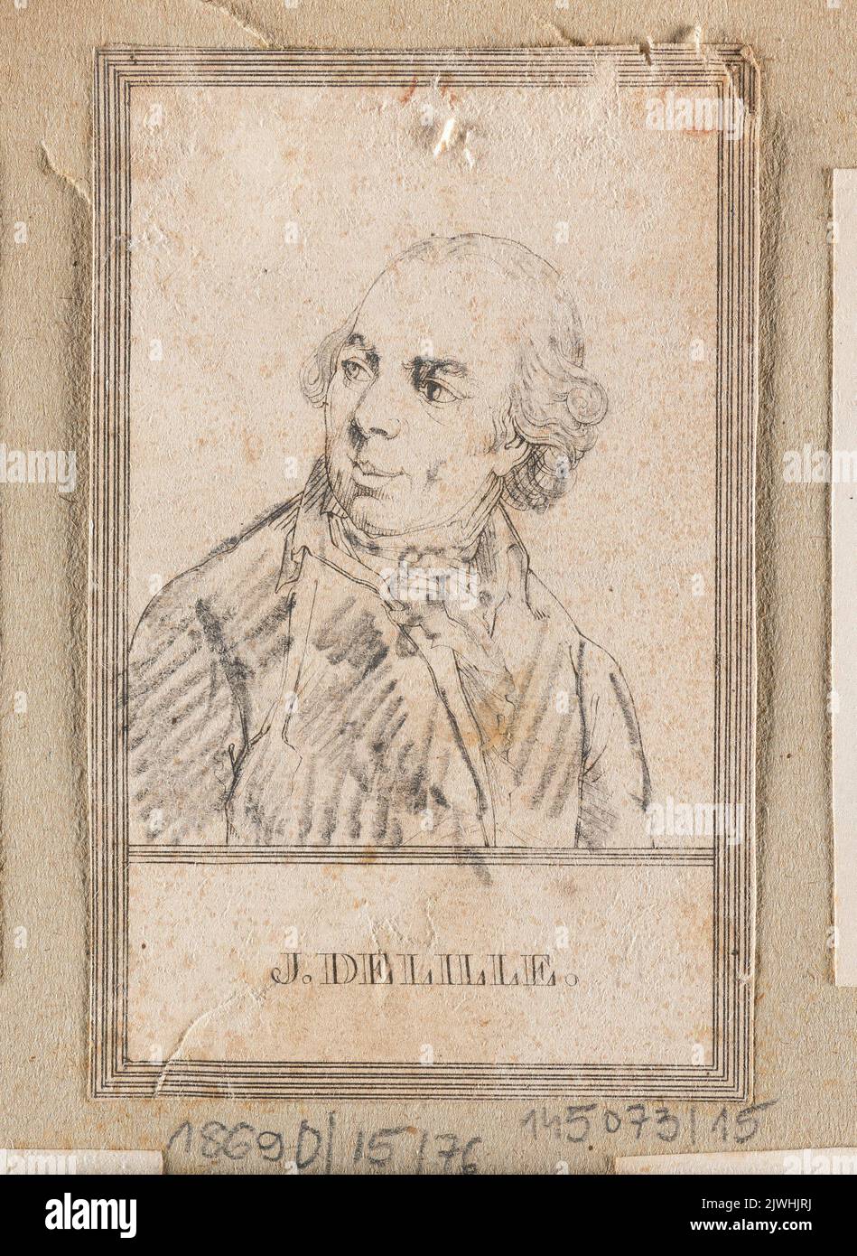 Portrait of Jacques Delille. unknown, graphic artist Stock Photo - Alamy