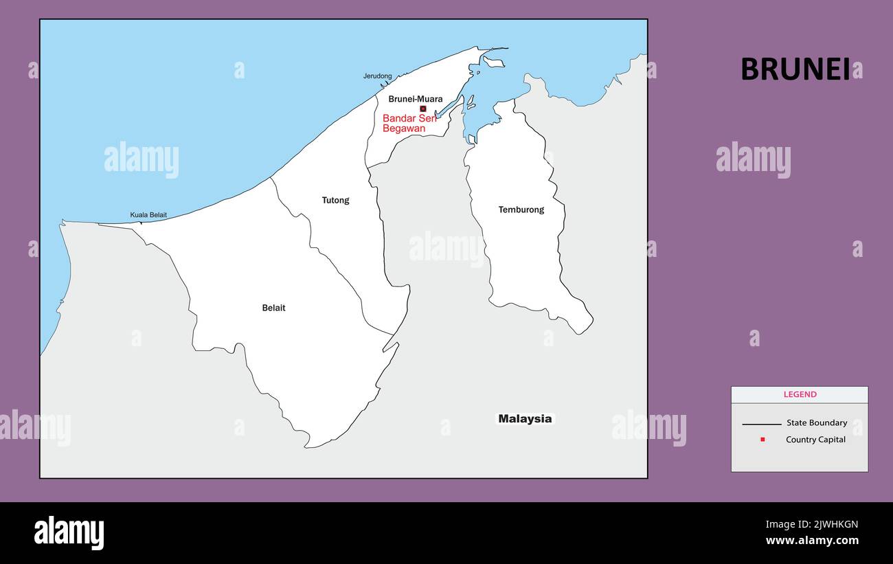 Brunei Map State And District Map Of Brunei Administrative Map Of Brunei Map State And District Map Of Brunei Administrative Map Of Brunei With District And Capital In White Color 2JWHKGN