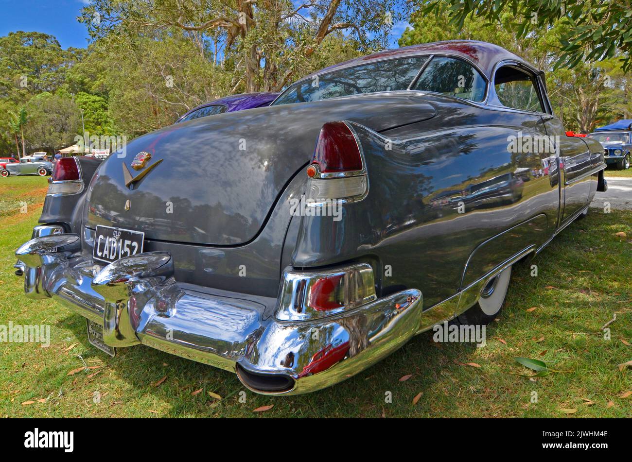 1952 custom Cadillac at car show in tweed heads, 'Revs n rockabilly' Stock Photo