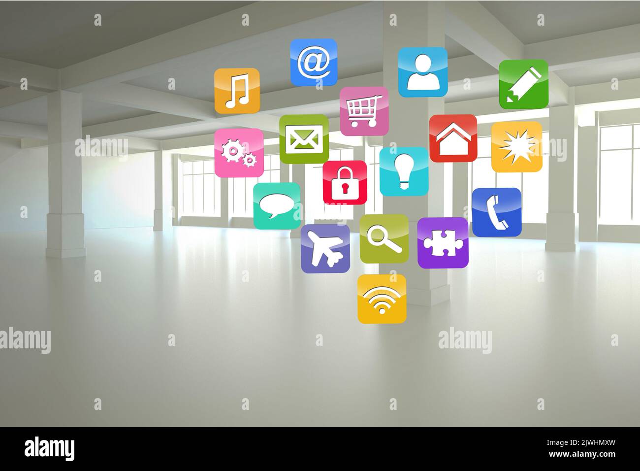 Computing application icons Stock Photo - Alamy