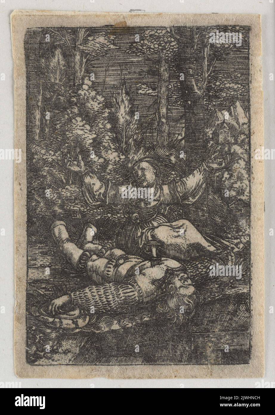 Pyramus and Thisbe. Altdorfer, Albrecht (ca 1480-1538), graphic artist Stock Photo