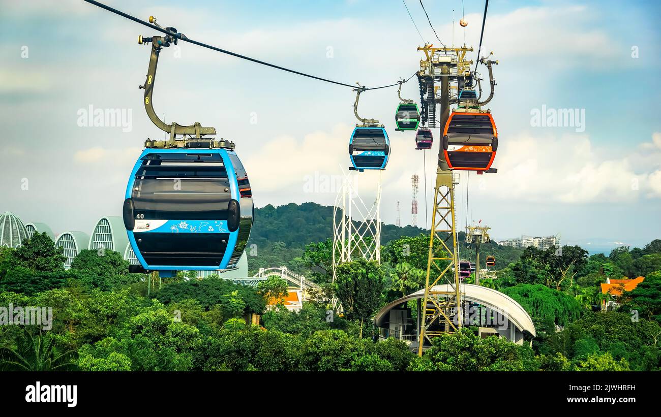 Sentosa Cable Car is a gondola lift providing an aerial link from Mount