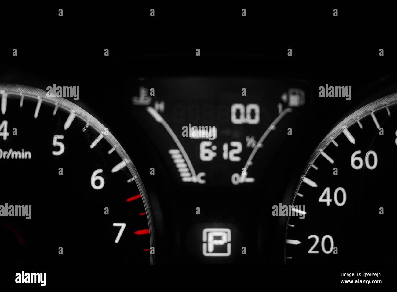 The car dashboard with a speedometer Stock Photo Alamy