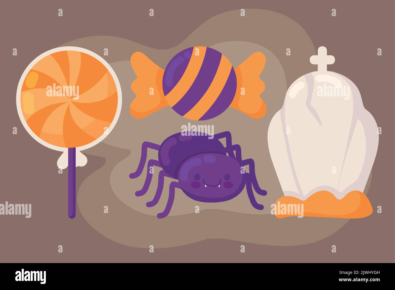 halloween miscellaneous, icon set Stock Vector
