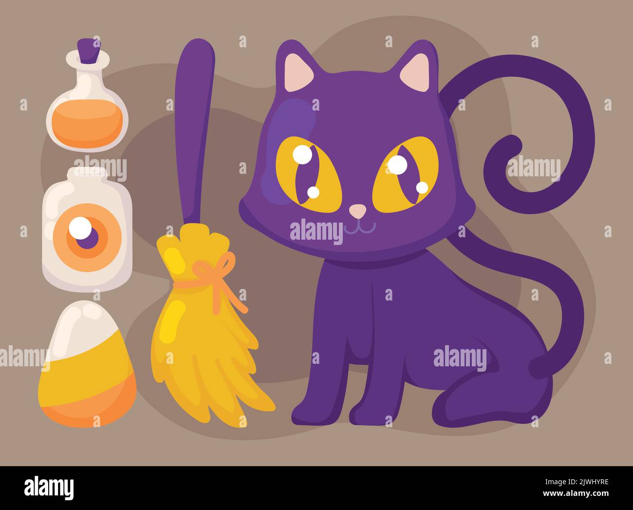 set of halloween miscellaneous Stock Vector