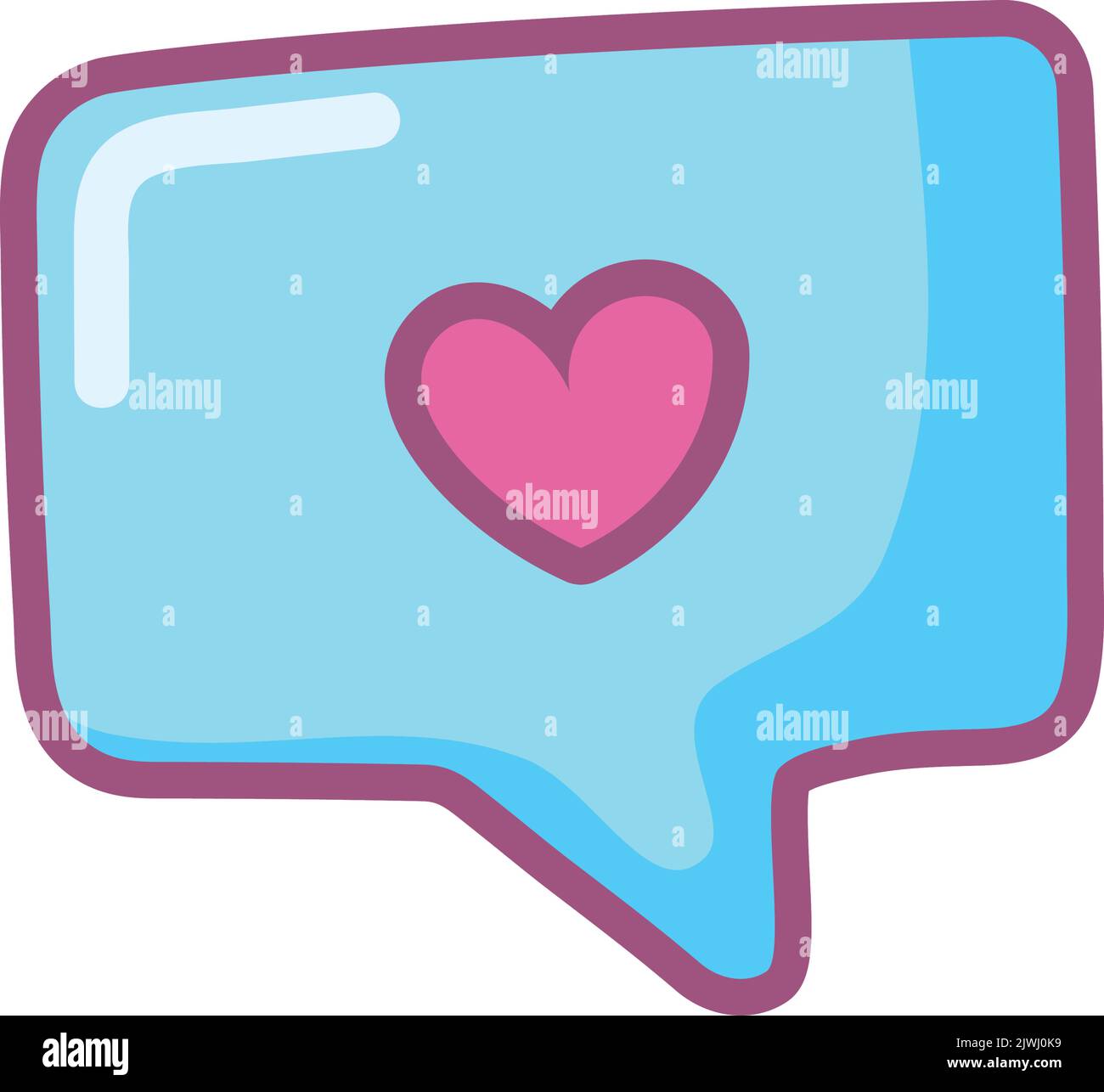speech bubble heart cartoon Stock Vector Image & Art - Alamy