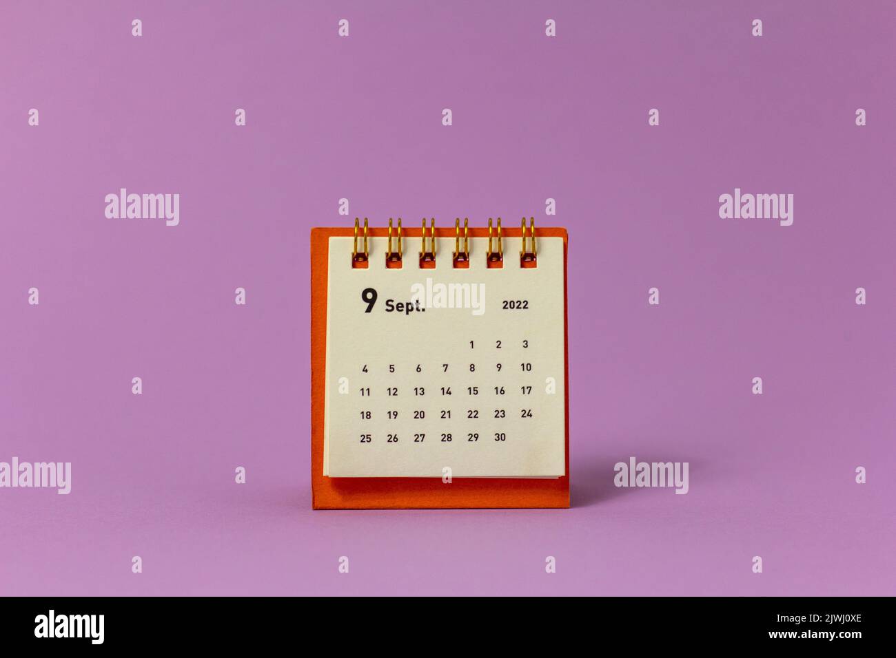 Hello September.Desktop calendar for September 2022 Stock Photo - Alamy