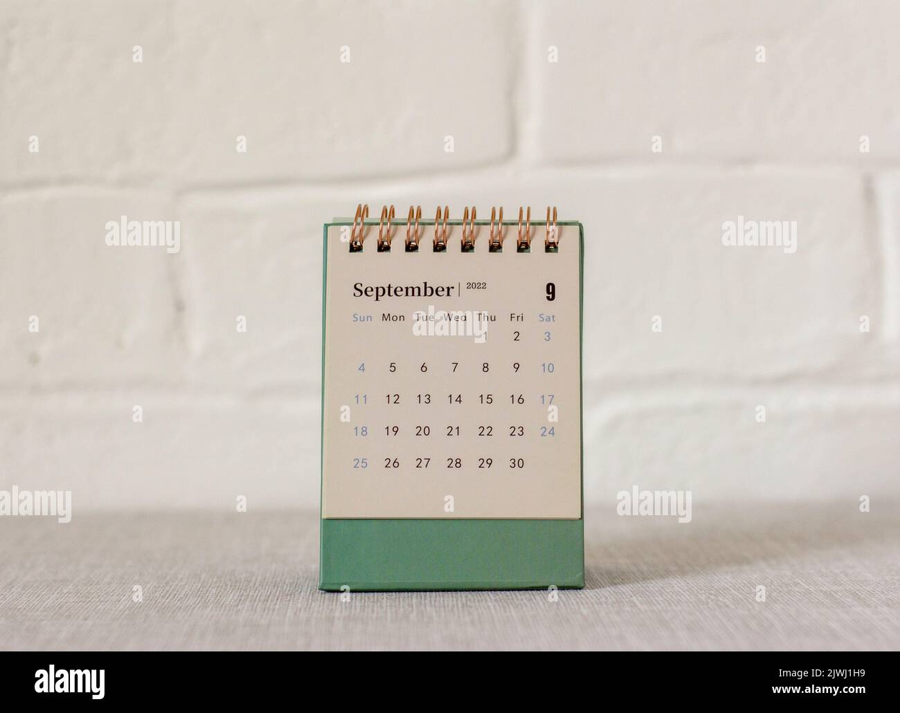 Hello September.Desktop calendar for September 2022 Stock Photo - Alamy