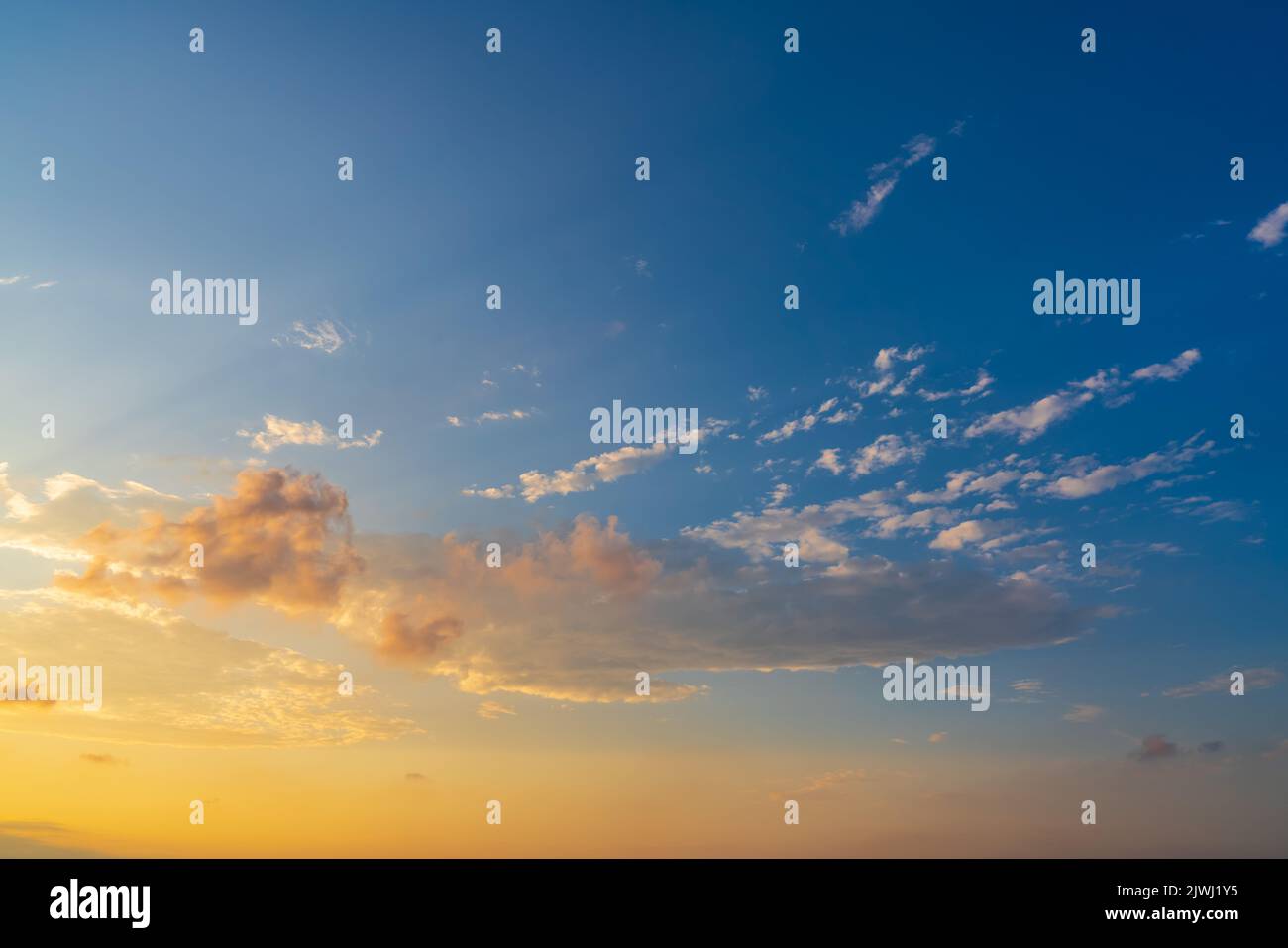 Beautiful sunset sky with clouds Stock Photo - Alamy