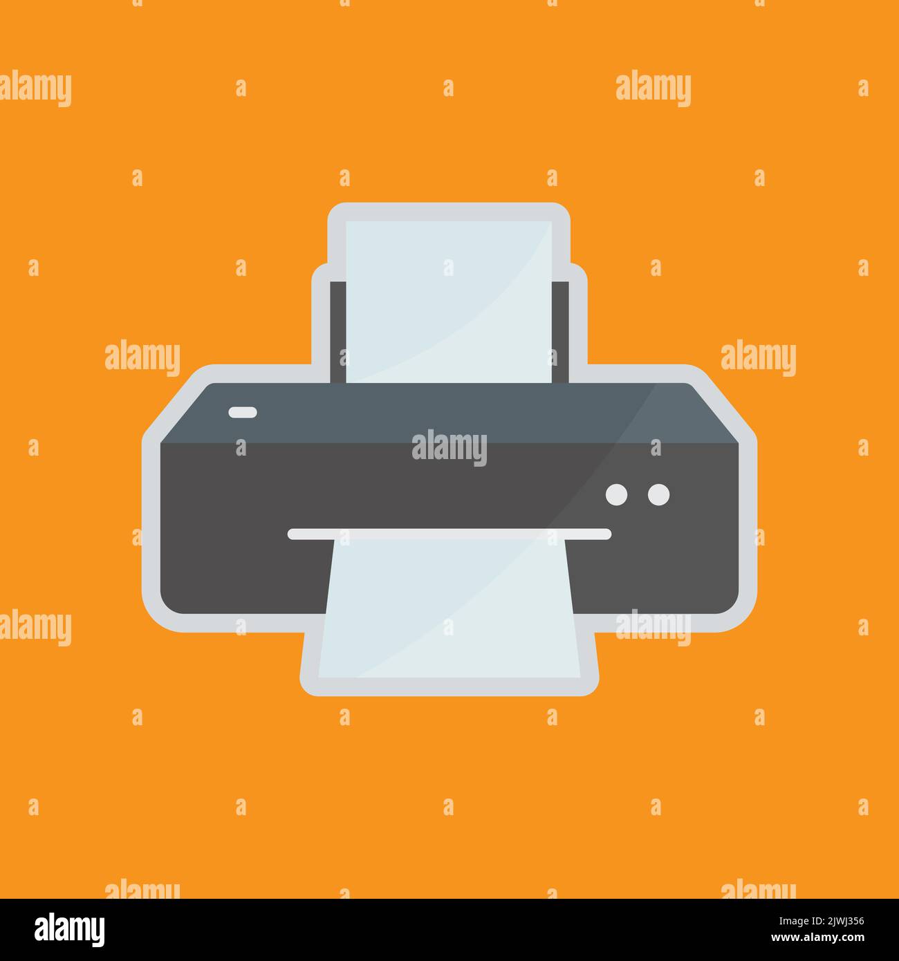 Inkjet printer prints Stock Vector Images - Alamy
