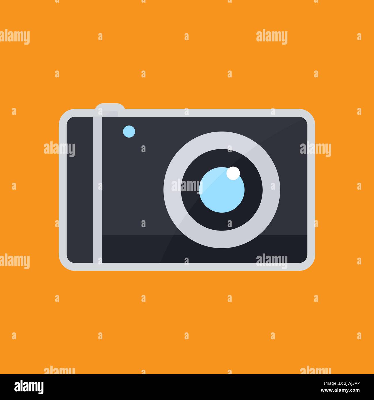Camera icon. Icon related to electronic, technology. Flat icon style. Suitable for stickers and prints. Simple design editable Stock Vector