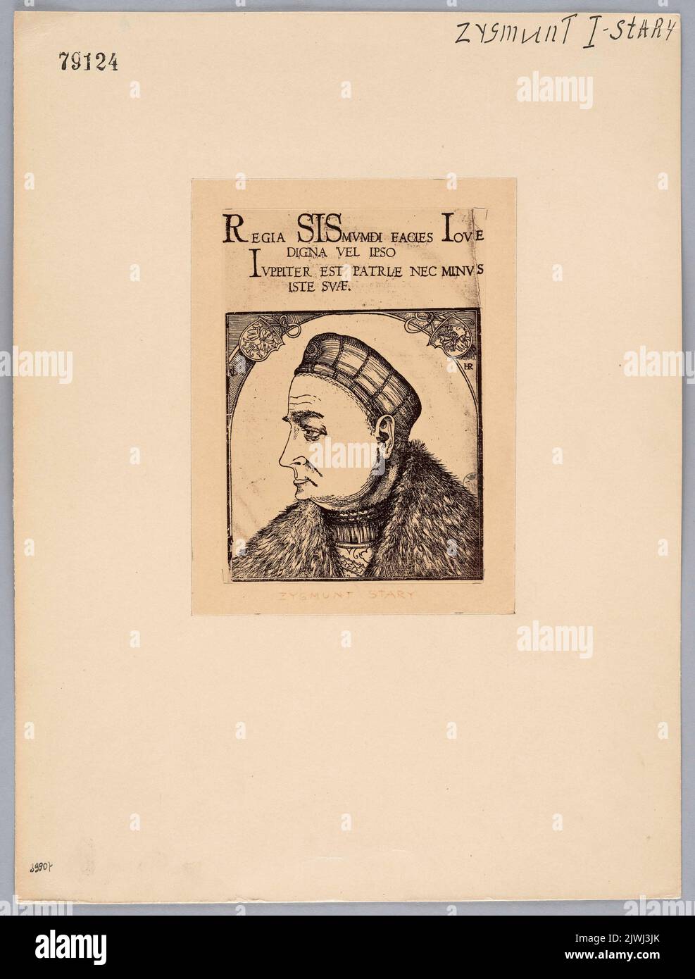 Photograph of print: Aleksander Lesser (1814–1884), bust of Sigismund I ...