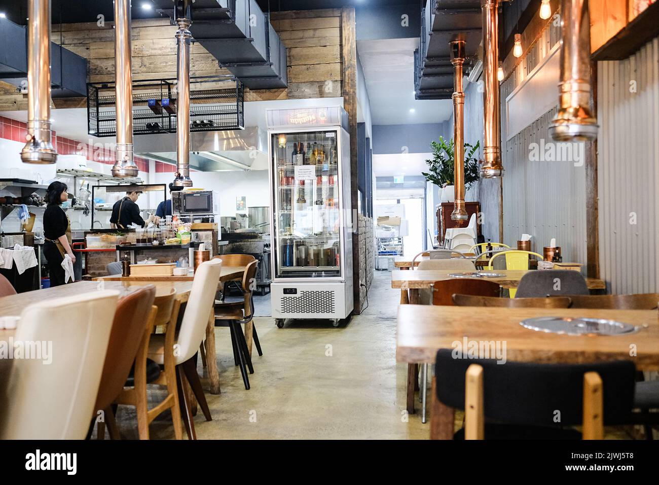 Korean bbq restaurant interior hi res stock photography and images