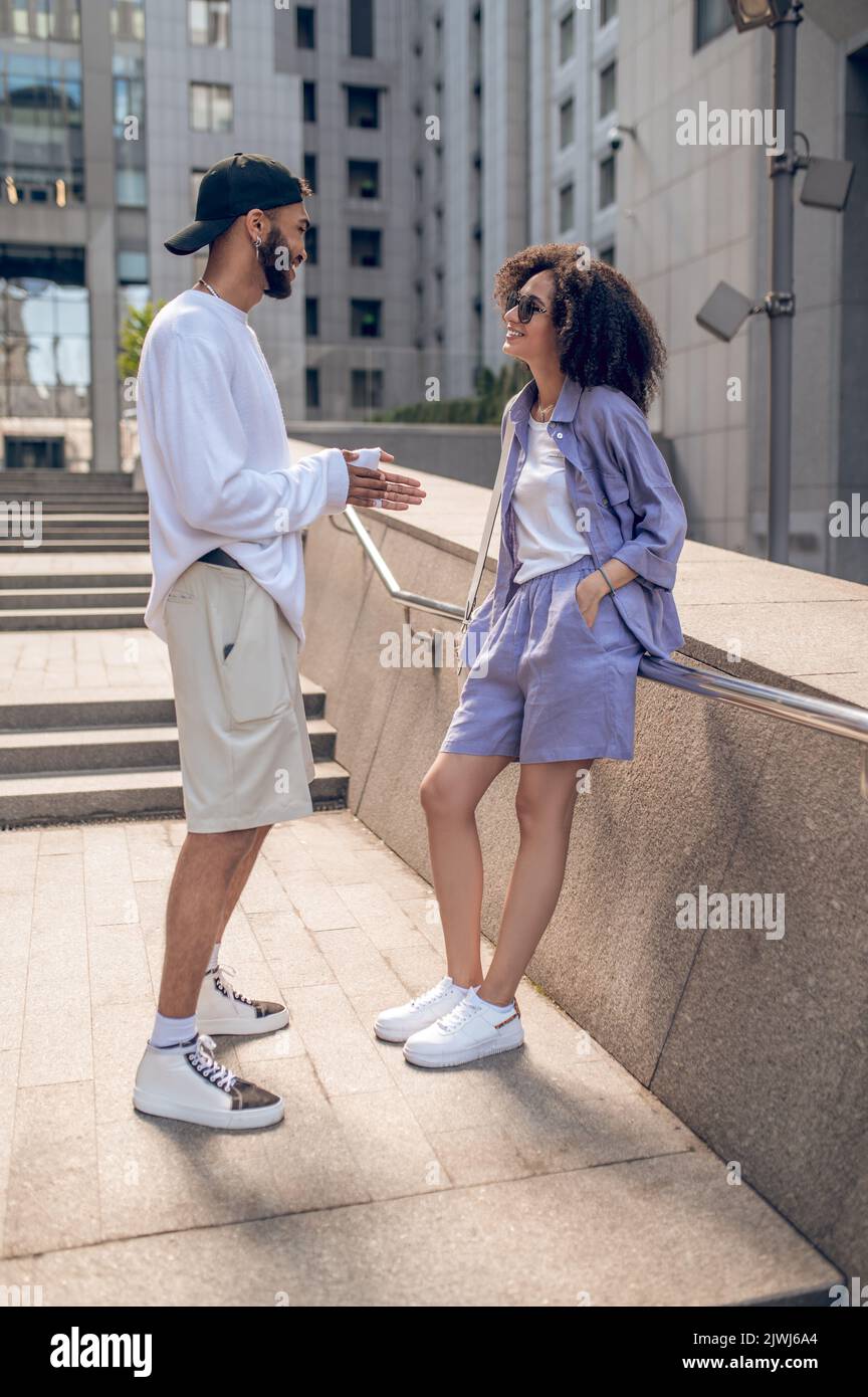 African young couple flirting outdoors hi-res stock photography and ...