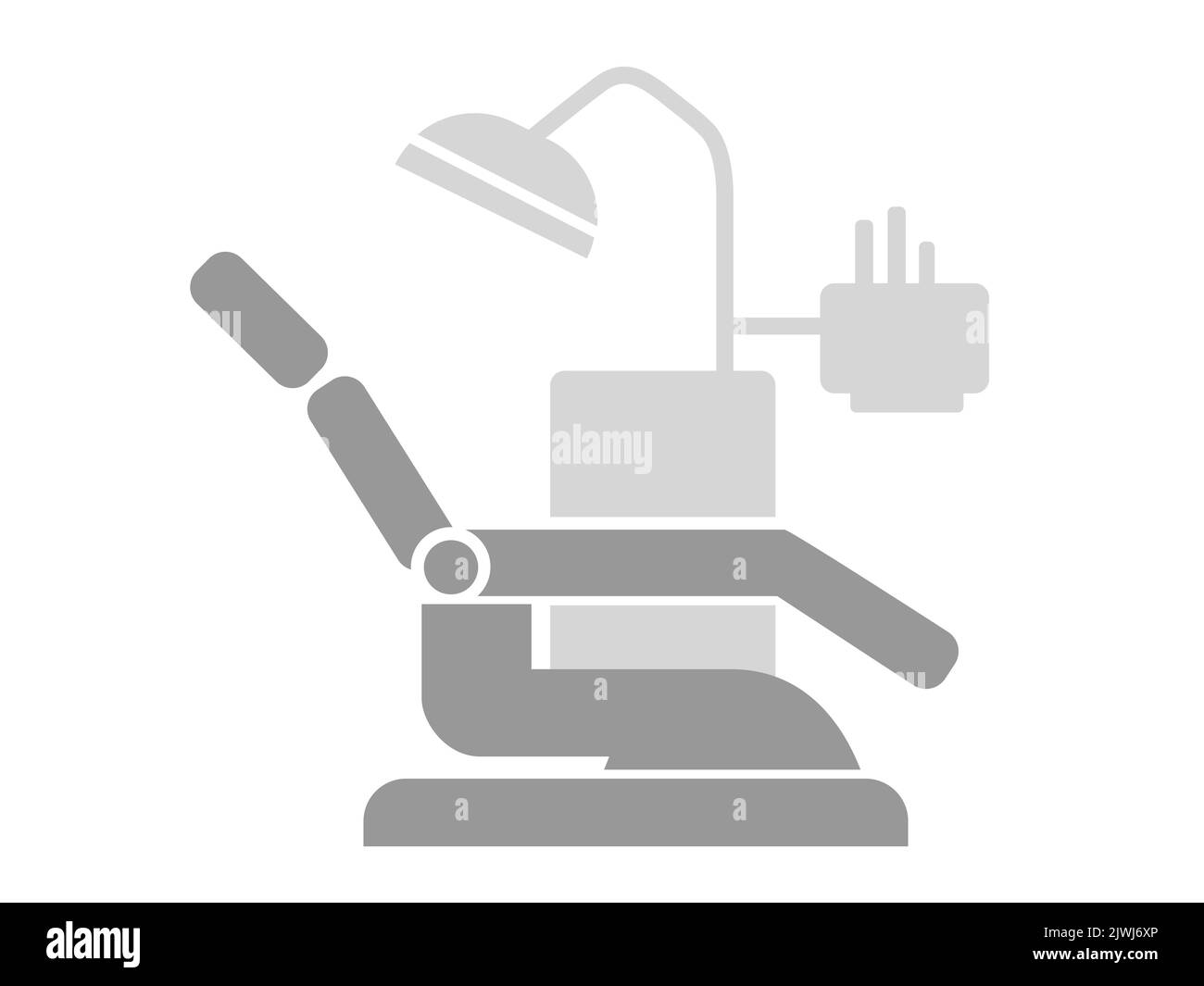 Dental chair icon on a white background. Dental equipment. Vector flat