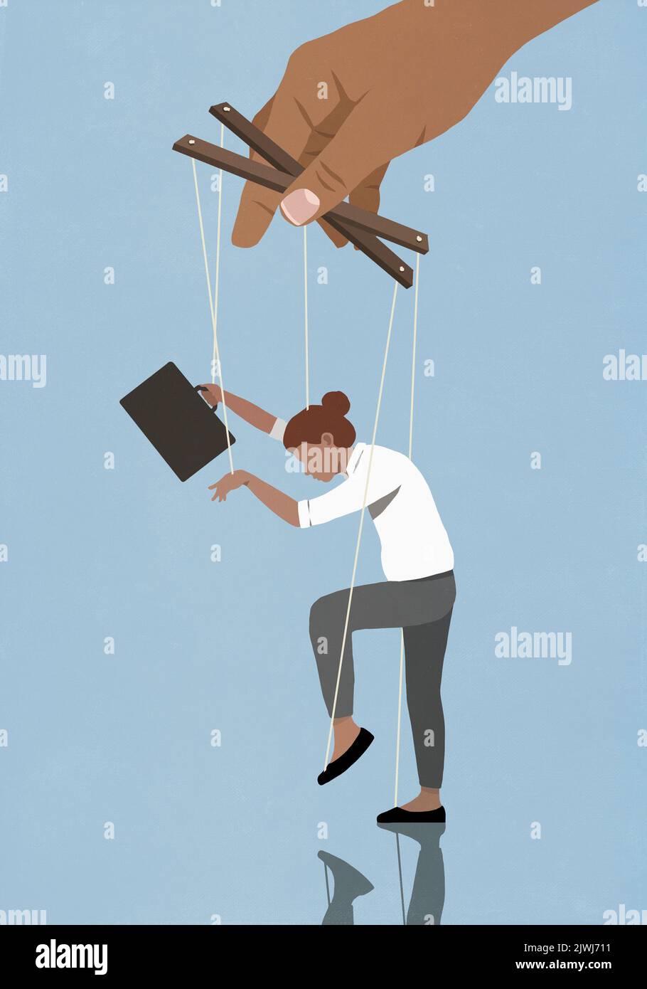 Hand on puppet strings hi-res stock photography and images - Alamy