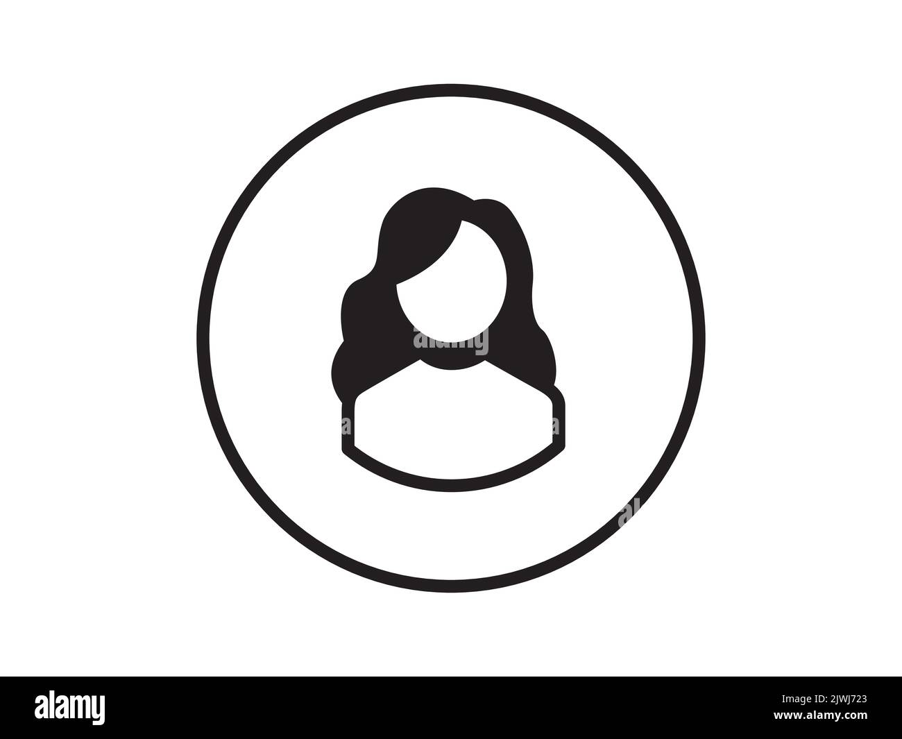 Woman User profile for site, app. Icon profile for Stream, web chatting