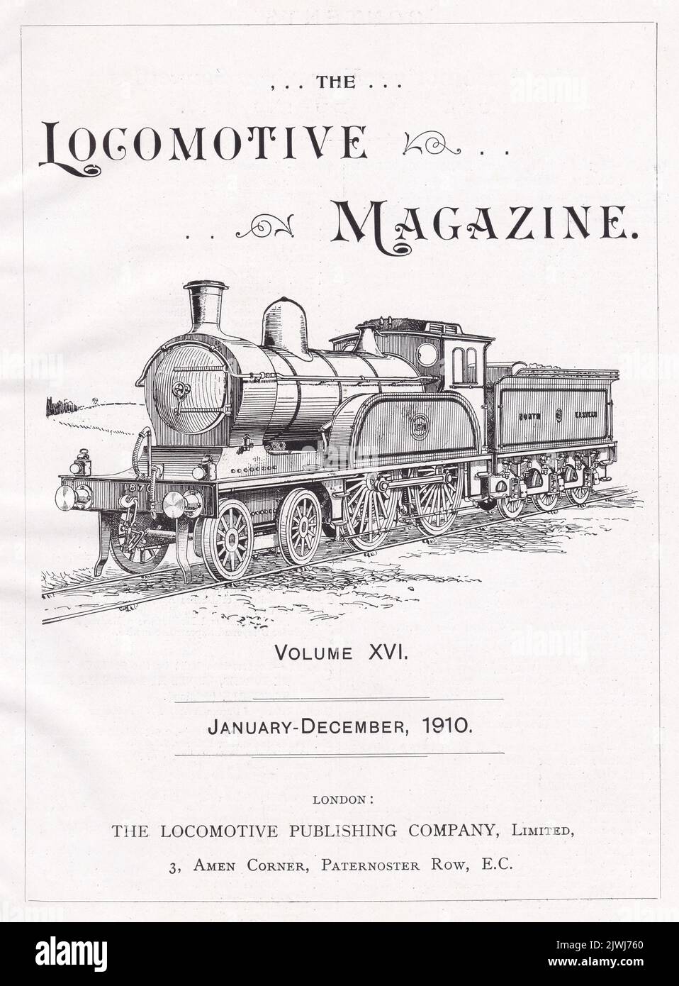 The Locomotive Magazine Volume XVI. 1910 Stock Photo
