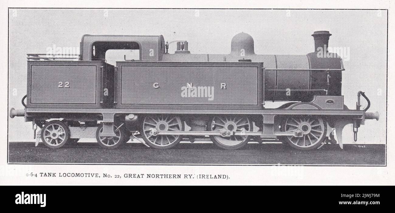 0.6.4 Tank Locomotive, No. 22, Great Northern RY. (Ireland). Stock Photo