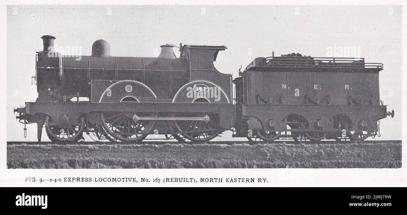 2.4.0 Express Locomotive, No. 167 (Rebuilt), North Eastern RY. Stock Photo