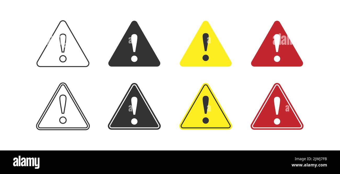Warning. A triangle with an exclamation mark. A sign of attracting ...