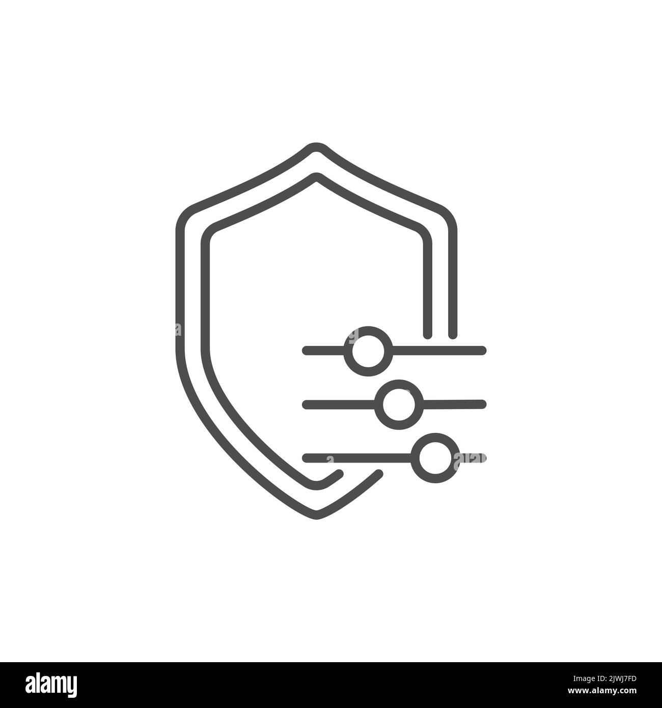 Security settings icon. Pictogram for websites, applications and