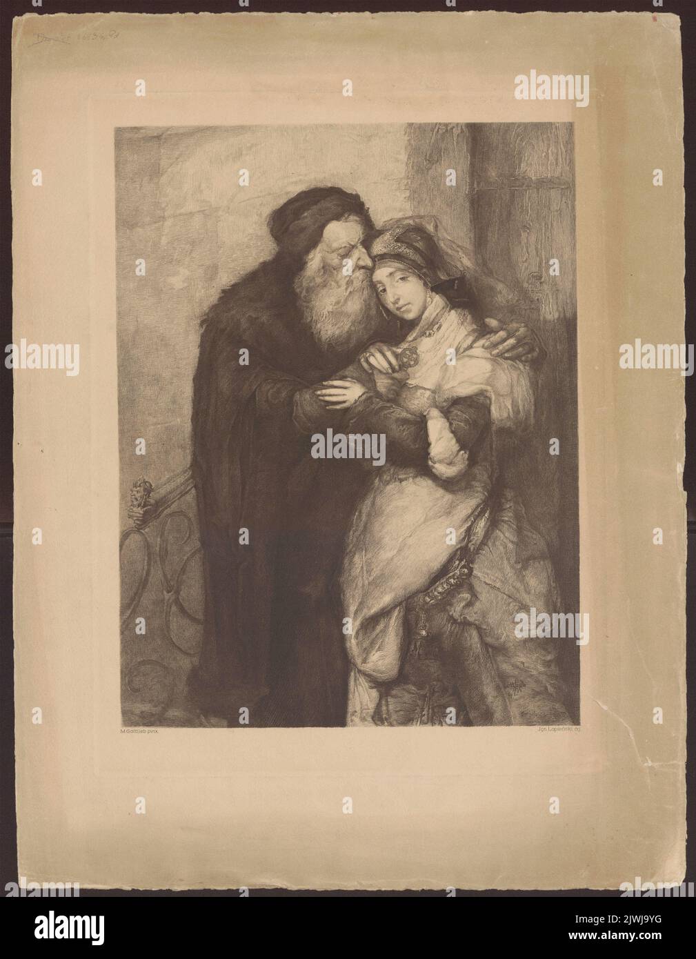 Shylock and Jessyka. Łopieński, Ignacy (1865-1941), graphic artist, Gottlieb, Maurycy (1856-1879), painter Stock Photo