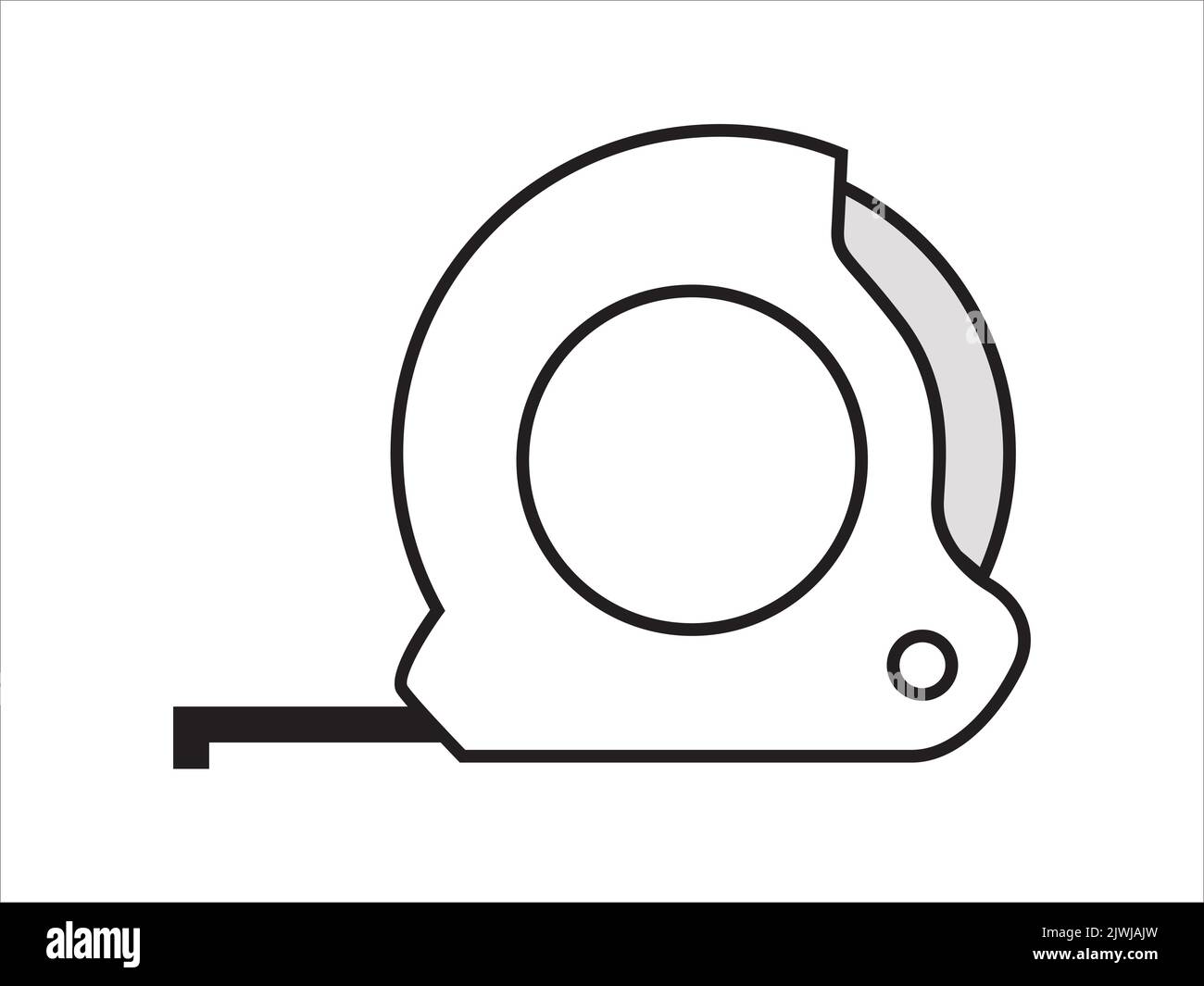 Measuring tool. Tape measure for school and business. Vector