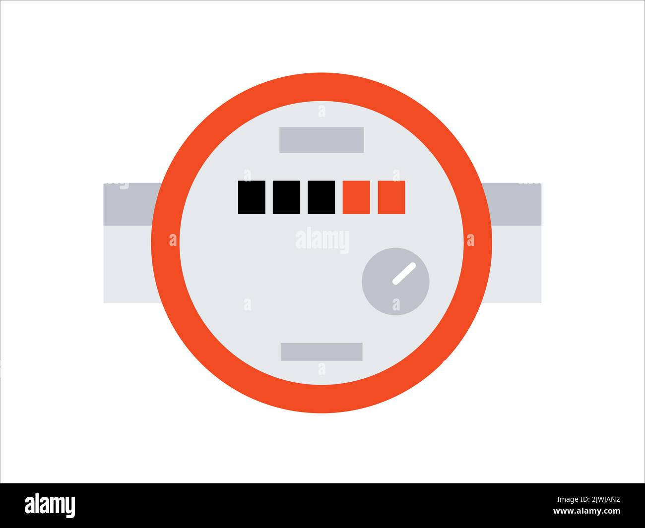 Electric Meter or Counter Sign as Energy and Power Consumption Accounting.  Vector illustration Stock Vector