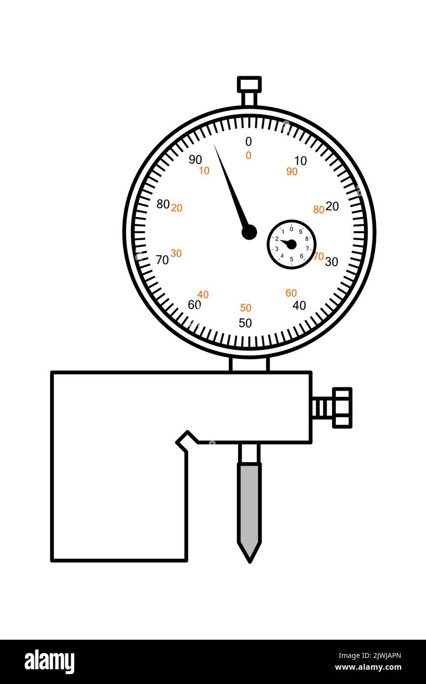 indicator depth gauge. Measuring tool and instrument for highprecision