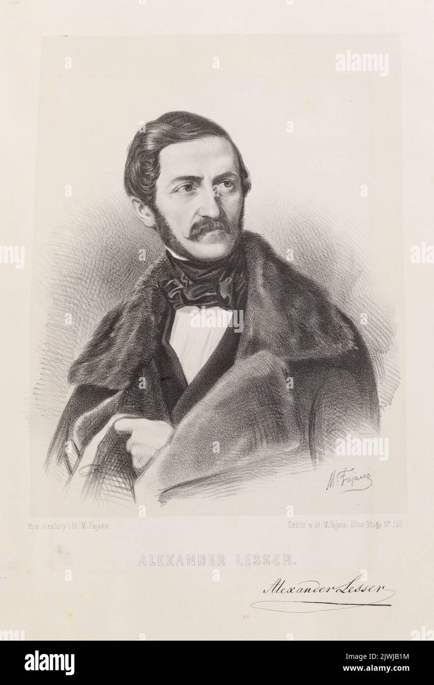 Portrait of Aleksander Lesser from book XI of “Polish images