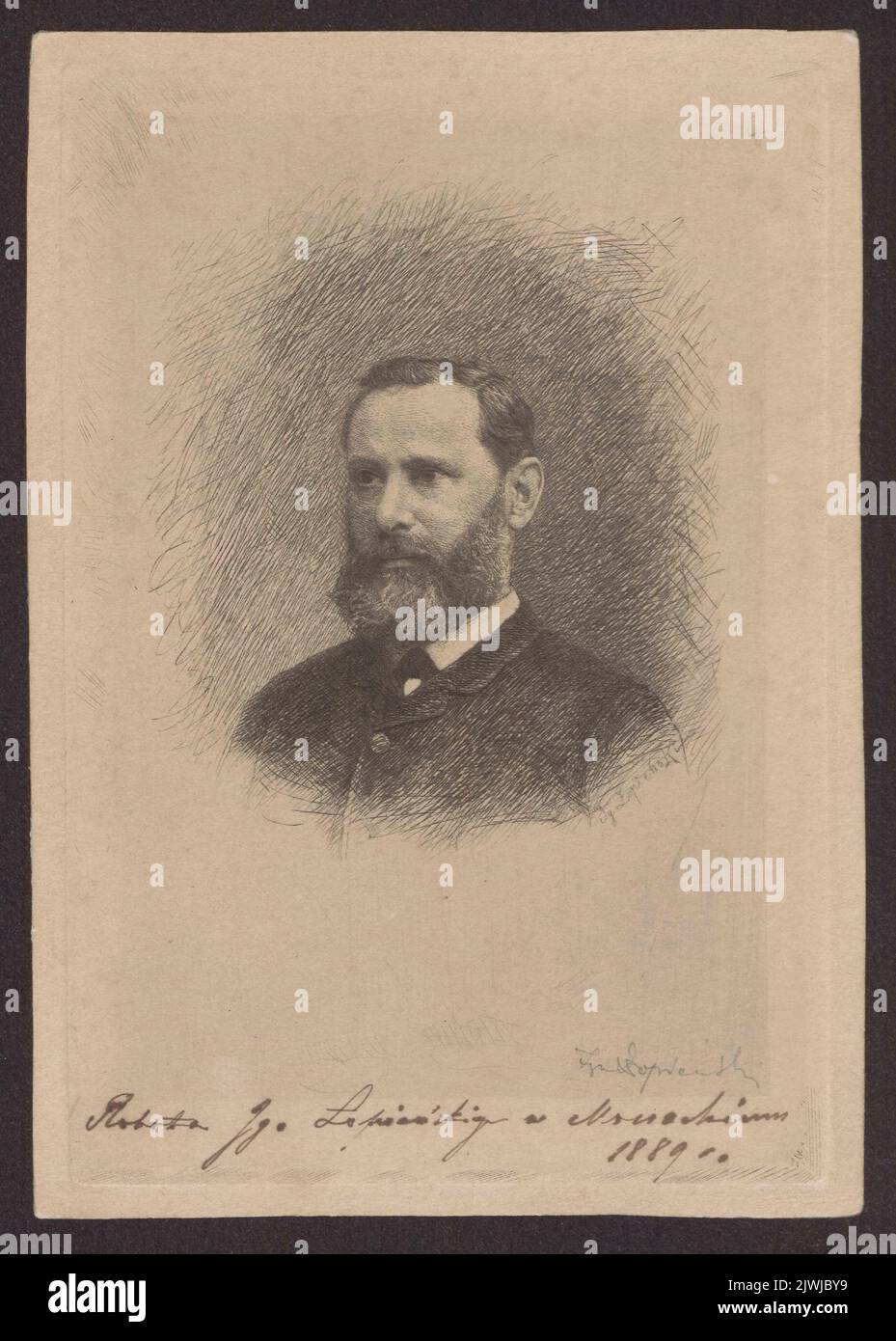 Portrait of Jan Łopieński. Łopieński, Ignacy (18651941), graphic