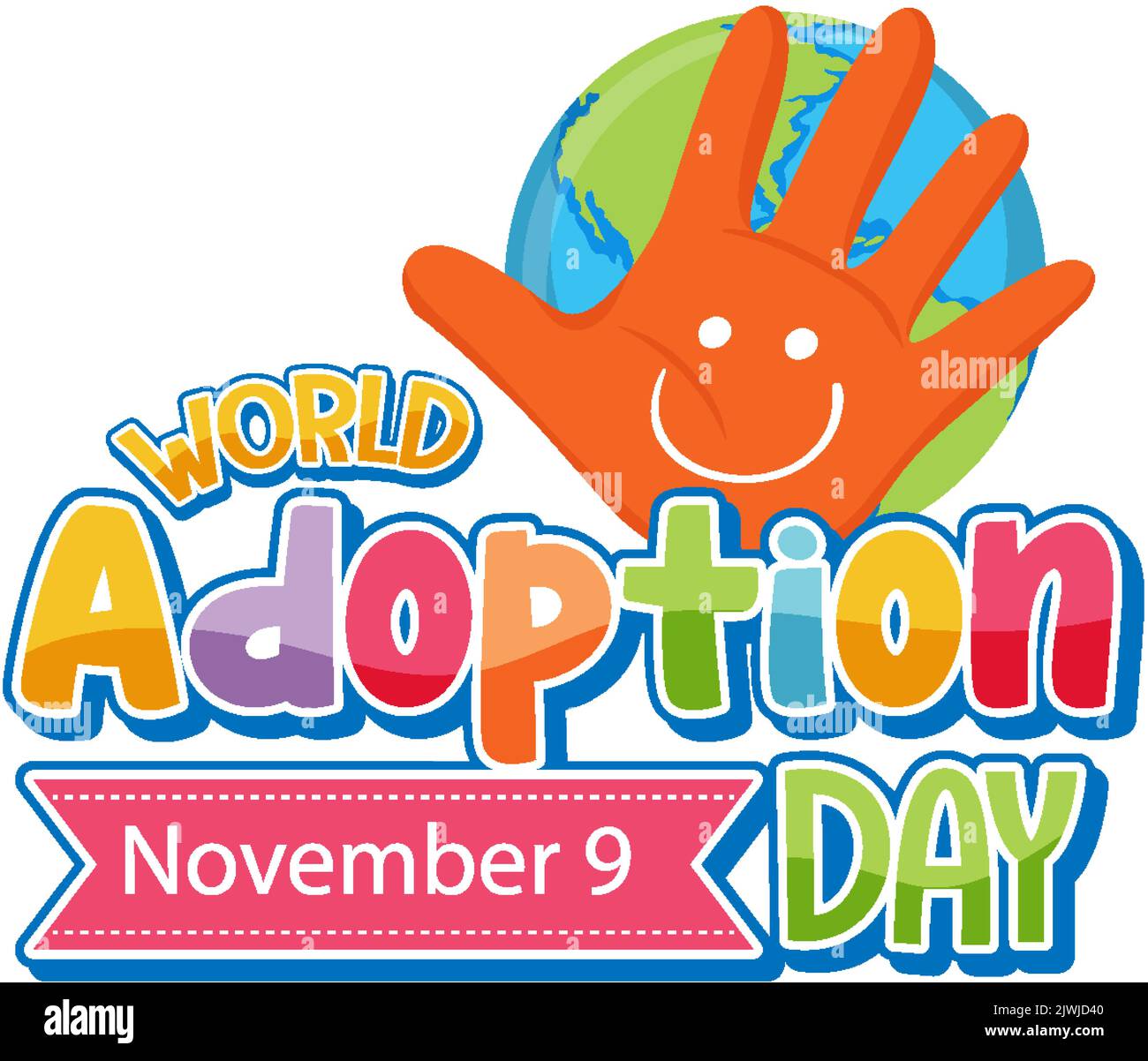 World Adoption Day Logo Design illustration Stock Vector Image & Art