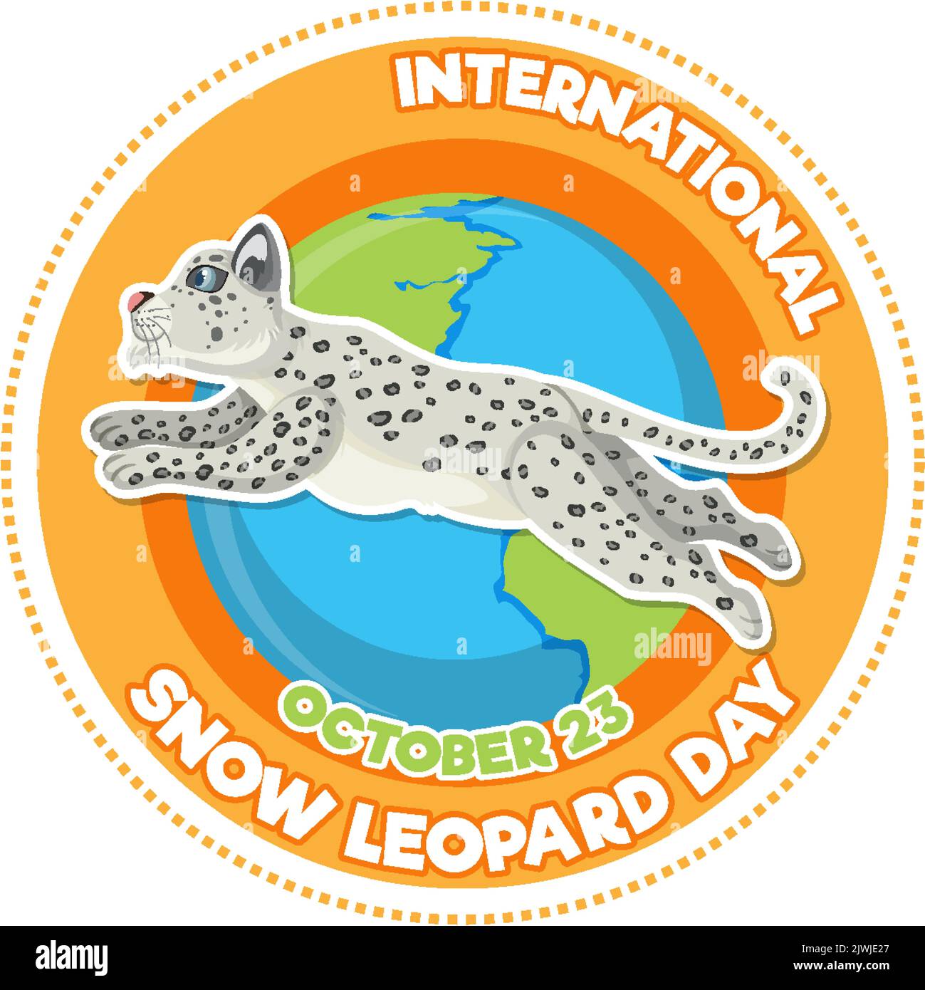 International snow leopard day illustration Stock Vector Image & Art