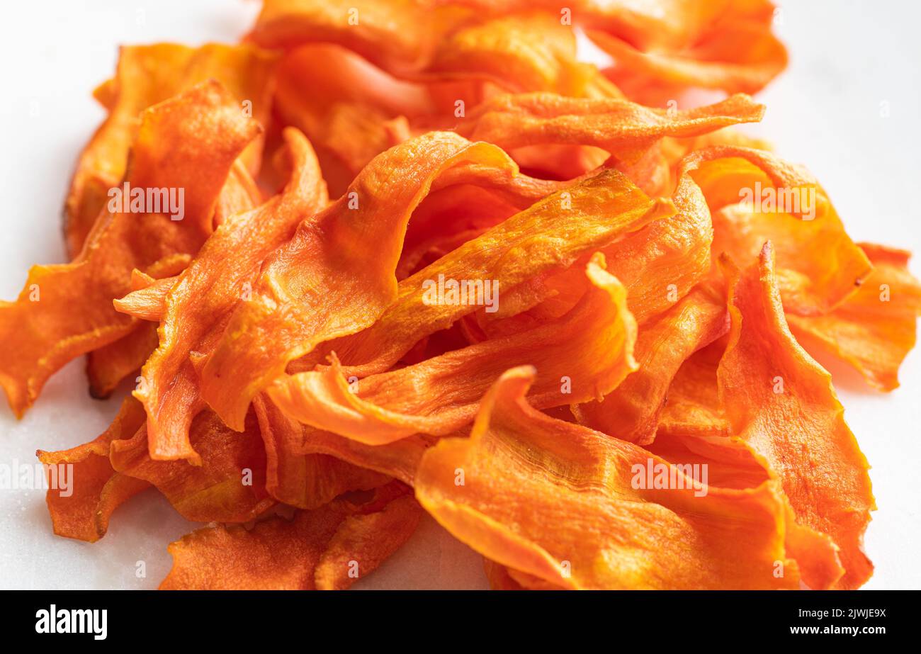 Dried vegetables chips from carrot Stock Photo Alamy