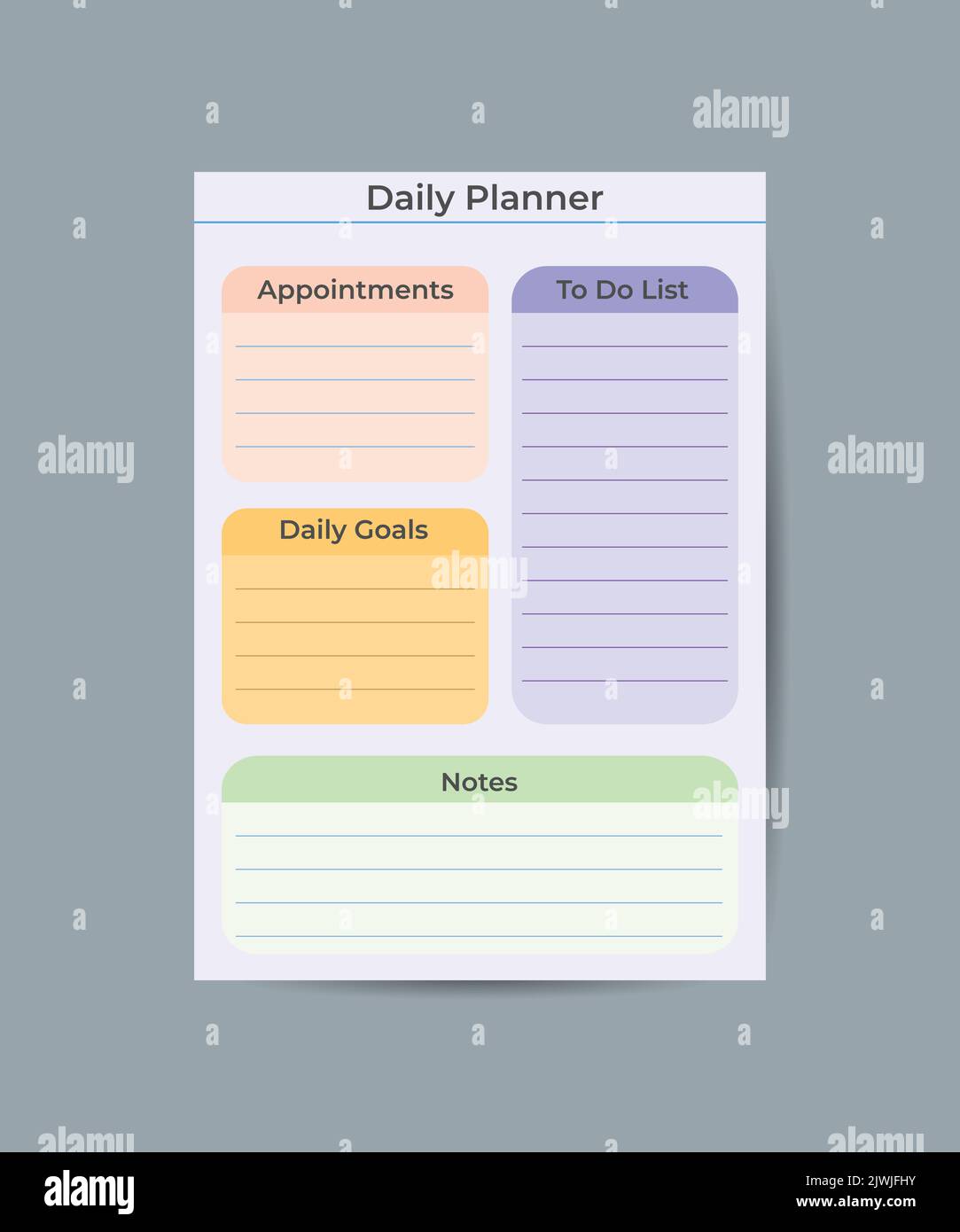 Daily Routines planner template minimalist planners Business organizer