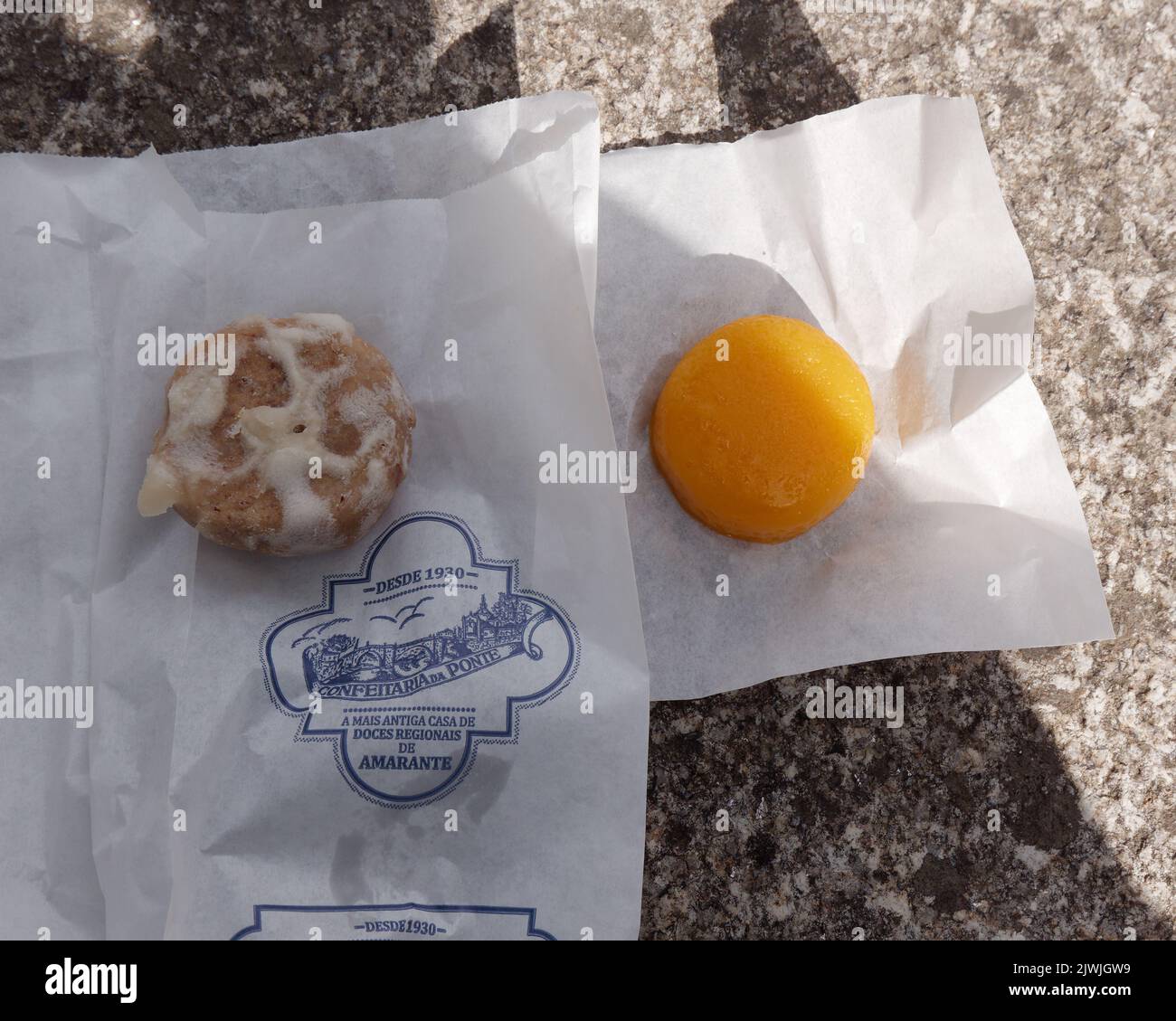 Bakery sweet treats in Amarante Portugal. The town is actually famous