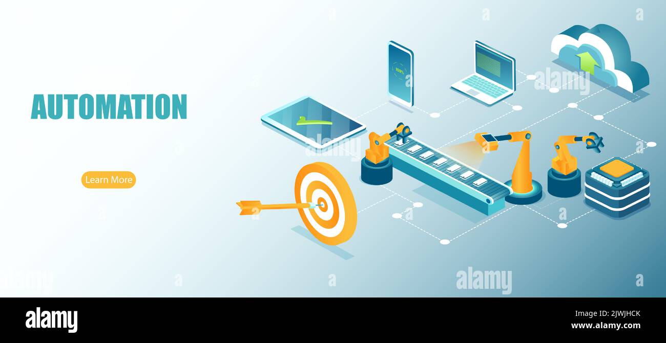 Innovation technology and process automation concept Stock Vector